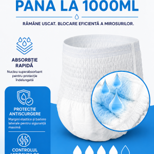 NLE Pantaloni pentru incontinență adulți – Mărimea L, pachet 20 buc.